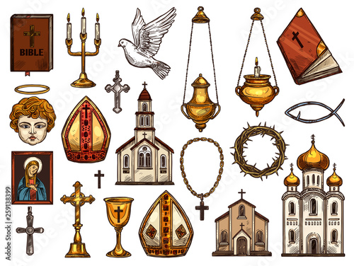 Cuadros en Lienzo Christianity religion orthodox, catholic symbols