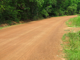 Sticker - red dirt road texture