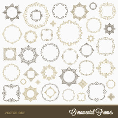 Vector illustration. Set of flourishes ornamental frames.