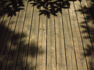 Sticker - leaf shadow on wood floor