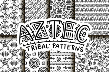 Wall Mural - seamless aztec vector pattern.