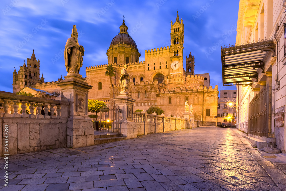 Palermo cathedral, Sicily, Italy - obrazy, fototapety, plakaty 