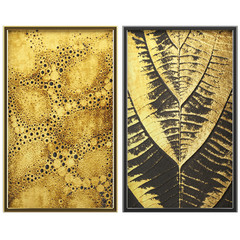 Wall Mural - 3D wall art, paintings with gold leaf	