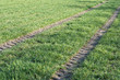 tire tracks of an agricultural machine on a field