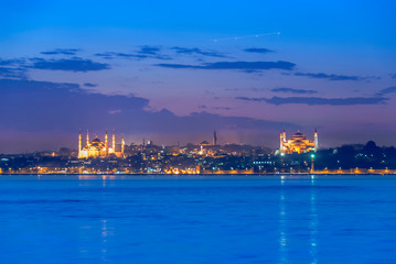 Poster - Istanbul, Turkey, 1 April 2006: Sultanahmet, Hagia Sophia, historical peninsula