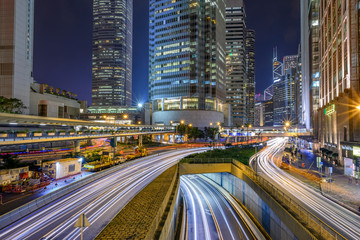 Skyscrapers near Connaught Road Central in Hong Kong