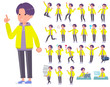 © toyotoyo - flat type yellow Parker man_emotion