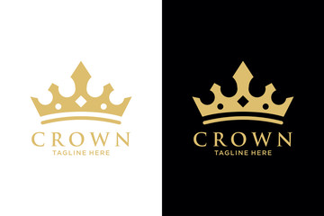 PrintGeometric Vintage Creative Crown abstract Logo design vector template. Vintage Crown Logo Royal King Queen concept symbol Logotype concept icon.