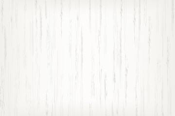 Wall Mural - White wood plank texture for background. Vector.