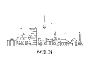 Wall Mural - Berlin skyline. Vector illustration