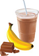 Chocolate banana shake or smoothie