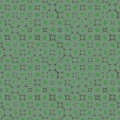 Abstract flat stones, hand drawn ethnic pattern. Vector green retro ornament for textile, prints, wallpaper, wrapping paper, web etc.