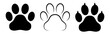 Different animal paw print vector illustrations