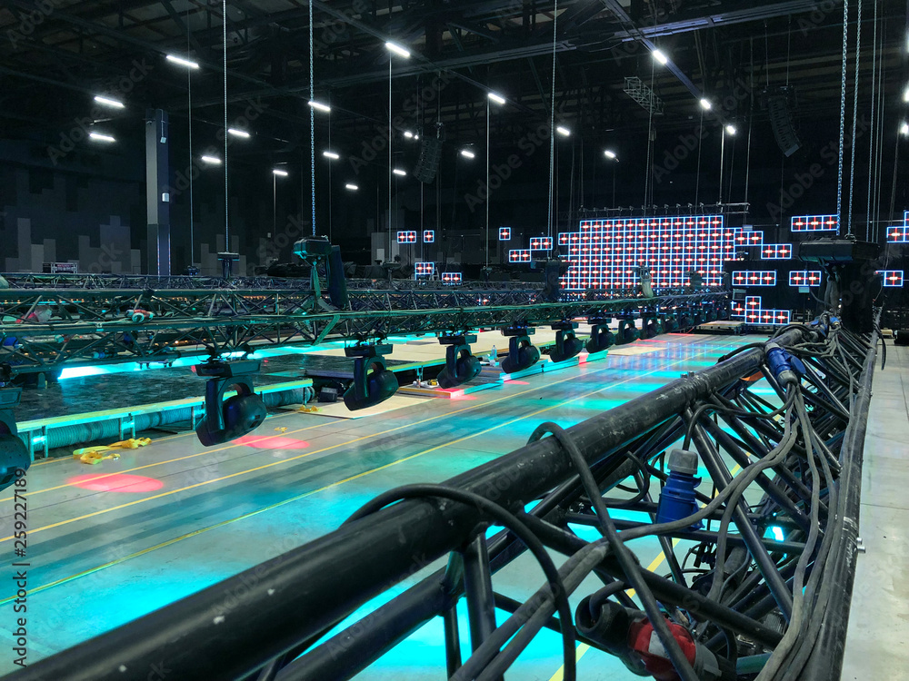 Staging Cable Installation of professional sound, light, video and stage equipment ...