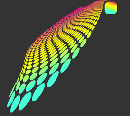 Fototapete - Colorful dotted dynamic waves for website design