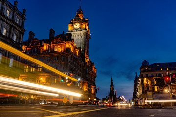 Wall Mural - Edinburgh city and Night, Long Exposure shots, Scotland Uk, Traveling in Europe