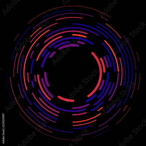 Vector modern creative backdrop of vivid multi colored curved elements.Multic...
