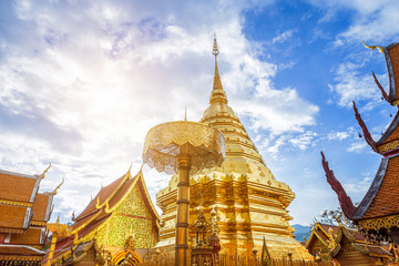 Wat Phra That Doi Suthep is tourist attraction Temple in of Chiang Mai.