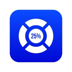 Poster - Sign 25 load icon digital blue for any design isolated on white vector illustration