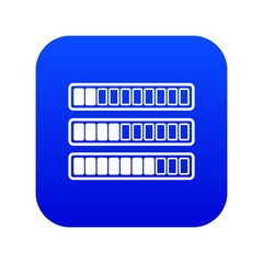 Poster - Sign horizontal columns download online icon digital blue for any design isolated on white vector illustration
