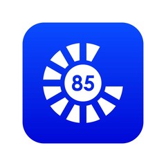 Poster - Sign 85 load icon digital blue for any design isolated on white vector illustration