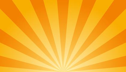 Orange And White Sunburst Background - Vector Illustration