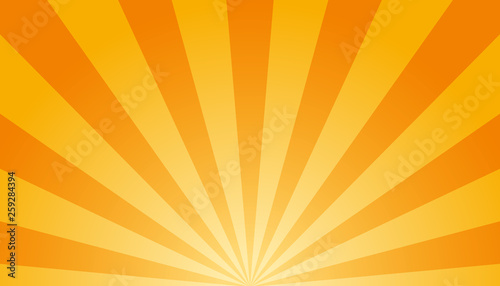 Orange And White Sunburst Background - Vector Illustration Tableau sur Toile