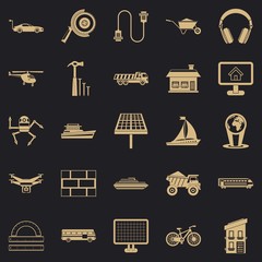 Poster - Plot icons set. Simple set of 25 plot vector icons for web for any design