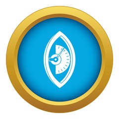 Poster - hand power meter icon blue vector isolated on white background for any design