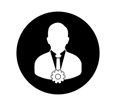 Account Security Icon. Rounded style Button vector EPS.