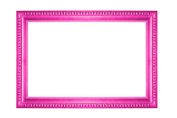 Canvas Print - beautiful pink frame isolated on white background