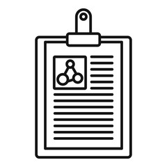 Poster - clipboard learning physics icon. outline clipboard learning physics vector icon for web design isola