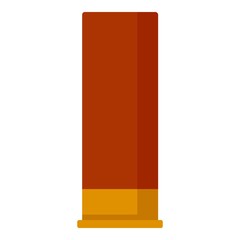 Poster - Shotgun red cartridge icon. Flat illustration of shotgun red cartridge vector icon for web design