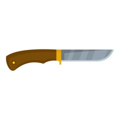 Sticker - Hunting knife icon. Flat illustration of hunting knife vector icon for web design