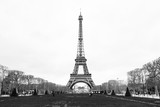 Fototapeta Boho - Eifelturm in Paris, Schwarz Weiß