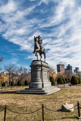 Canvas Print - Washington Monument and the Boston Skyline