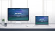 © Stanisic Vladimir - Computer display and laptop on web development studio work desk. Concept of modern, responsive web site design.