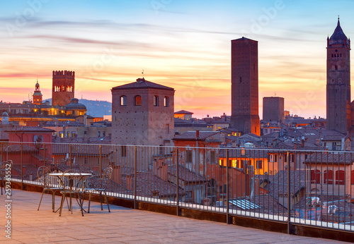 Fotomural Bologna. Aerial view of the city.