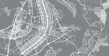 Canvas Print - Urban vector city map of Brasilia, Brazil