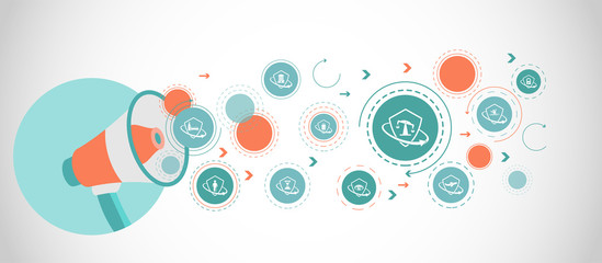 Poster - risk evaluation insurance icon. From Insurance set