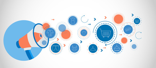 Poster - Shopping Cart icon. From Shopping set
