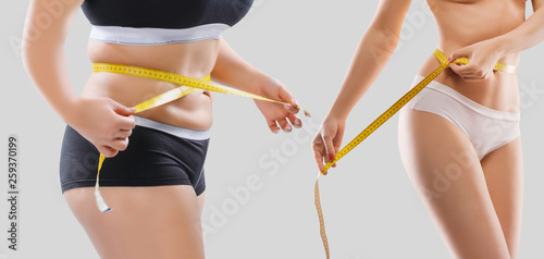 Cuadros en Lienzo healthy body - Slimming before and after