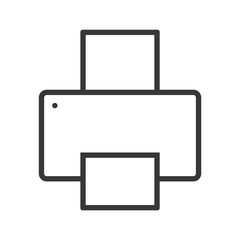 Fototapete - Printer icon vector eps10. print out or type sign vector. Printer line icon, outline and solid vector logo, 