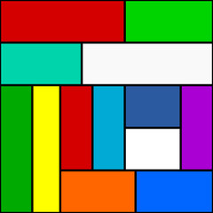 Aufkleber - simple editable abstract rectangles colorful vector background