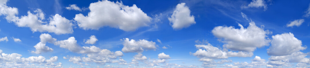 Panorama - Blue sky and white clouds