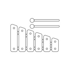 Poster - Marimba icon. Element of zoo for mobile concept and web apps icon. Outline, thin line icon for website design and development, app development