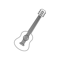 Poster - guitar icon. Element of zoo for mobile concept and web apps icon. Outline, thin line icon for website design and development, app development