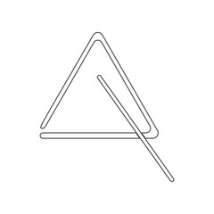 Poster - musical triangle icon. Element of zoo for mobile concept and web apps icon. Outline, thin line icon for website design and development, app development