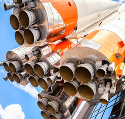Wall Mural - rocket engines of real space transport rocket