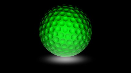 Canvas Print - Golfball. Looping footage has 4K resolution. Prores 4444. 3D Illustration.